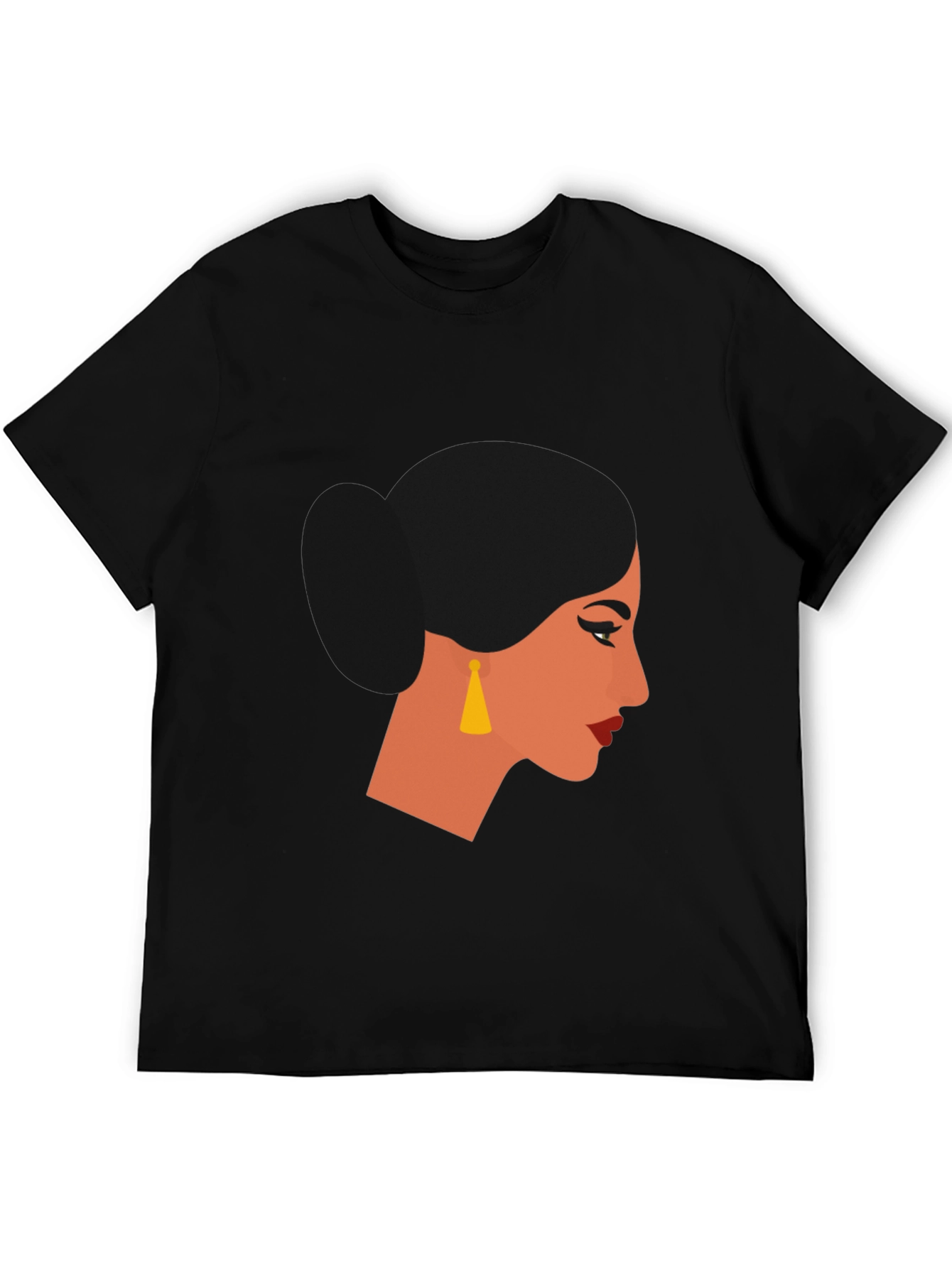 Woman Portrait Graphic Black T-Shirt