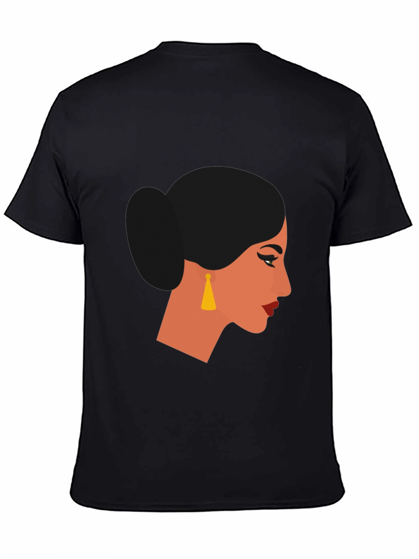 Woman Portrait Graphic Black T-Shirt