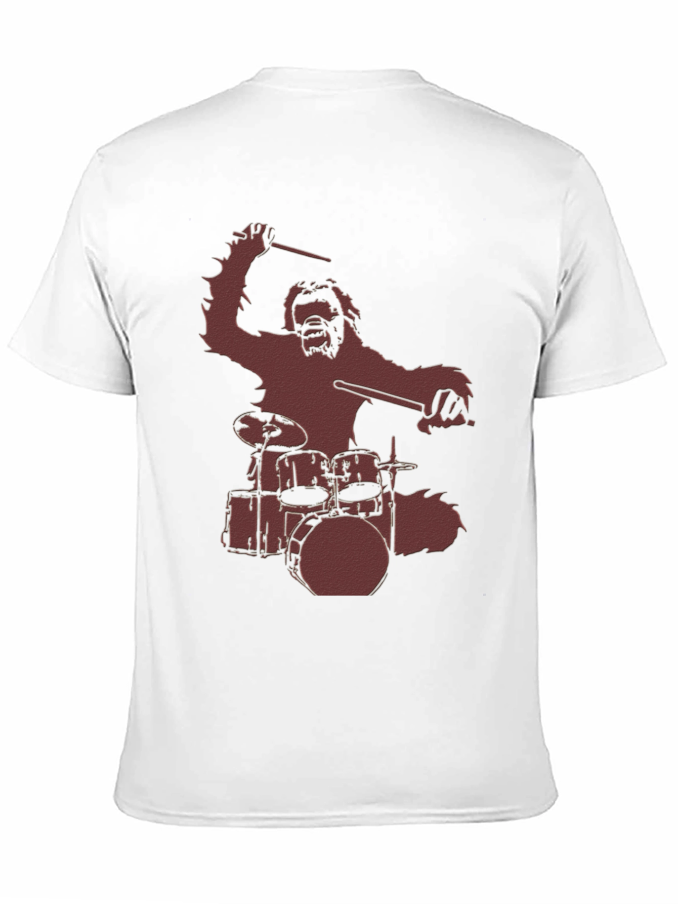 Sasquatch Drummer Graphic T-Shirt - Black