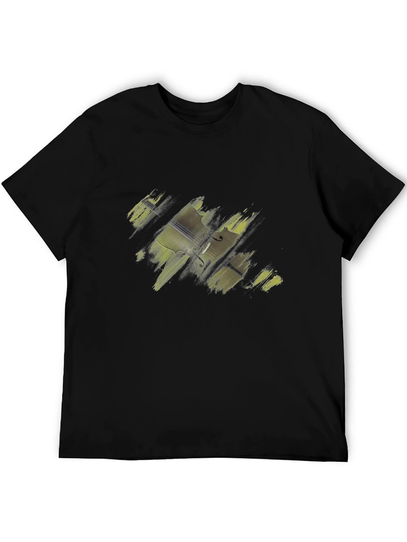 Abstract Cello Graphic Tee - Modern Art Style