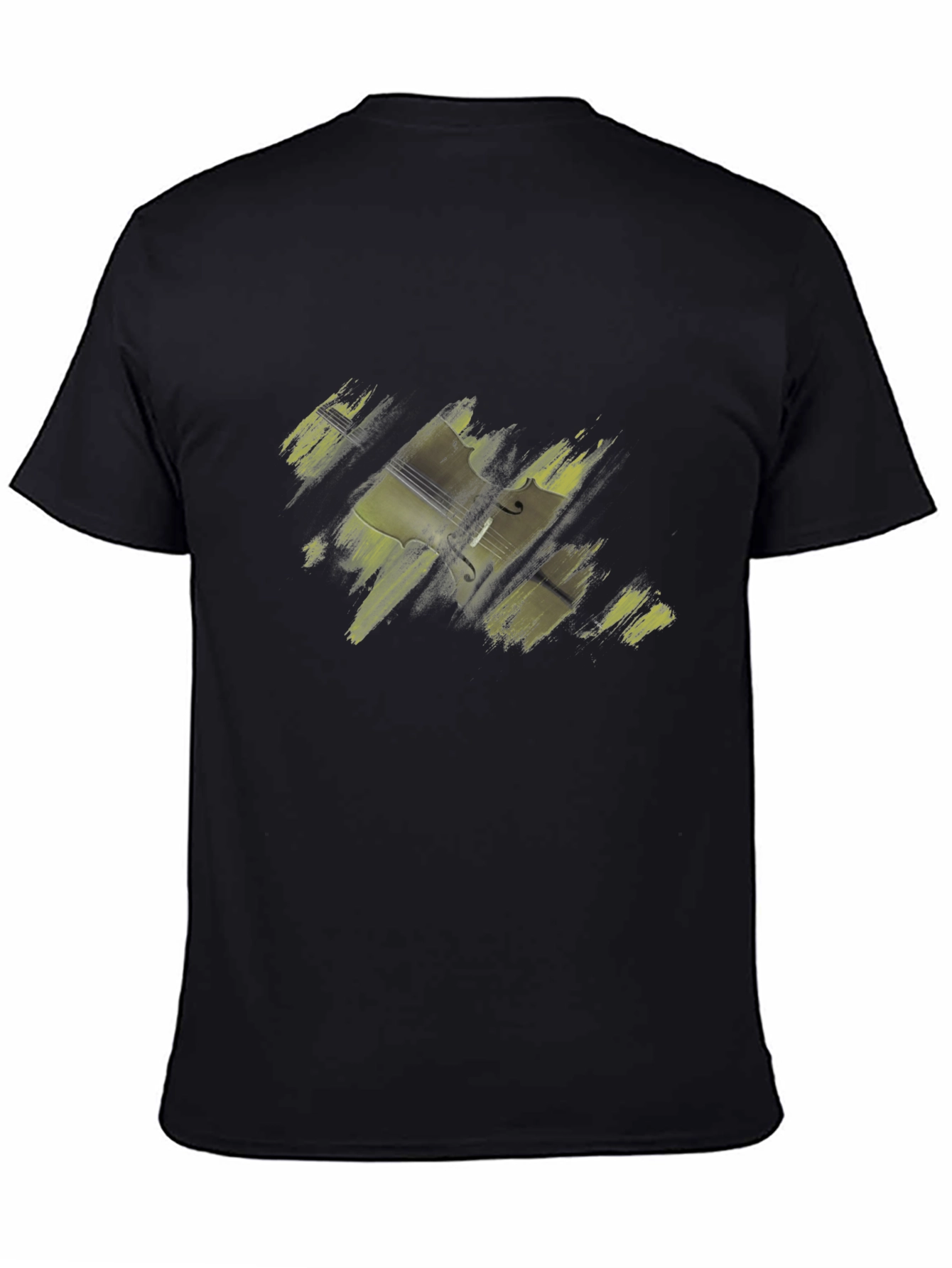 Abstract Cello Graphic Tee - Modern Art Style