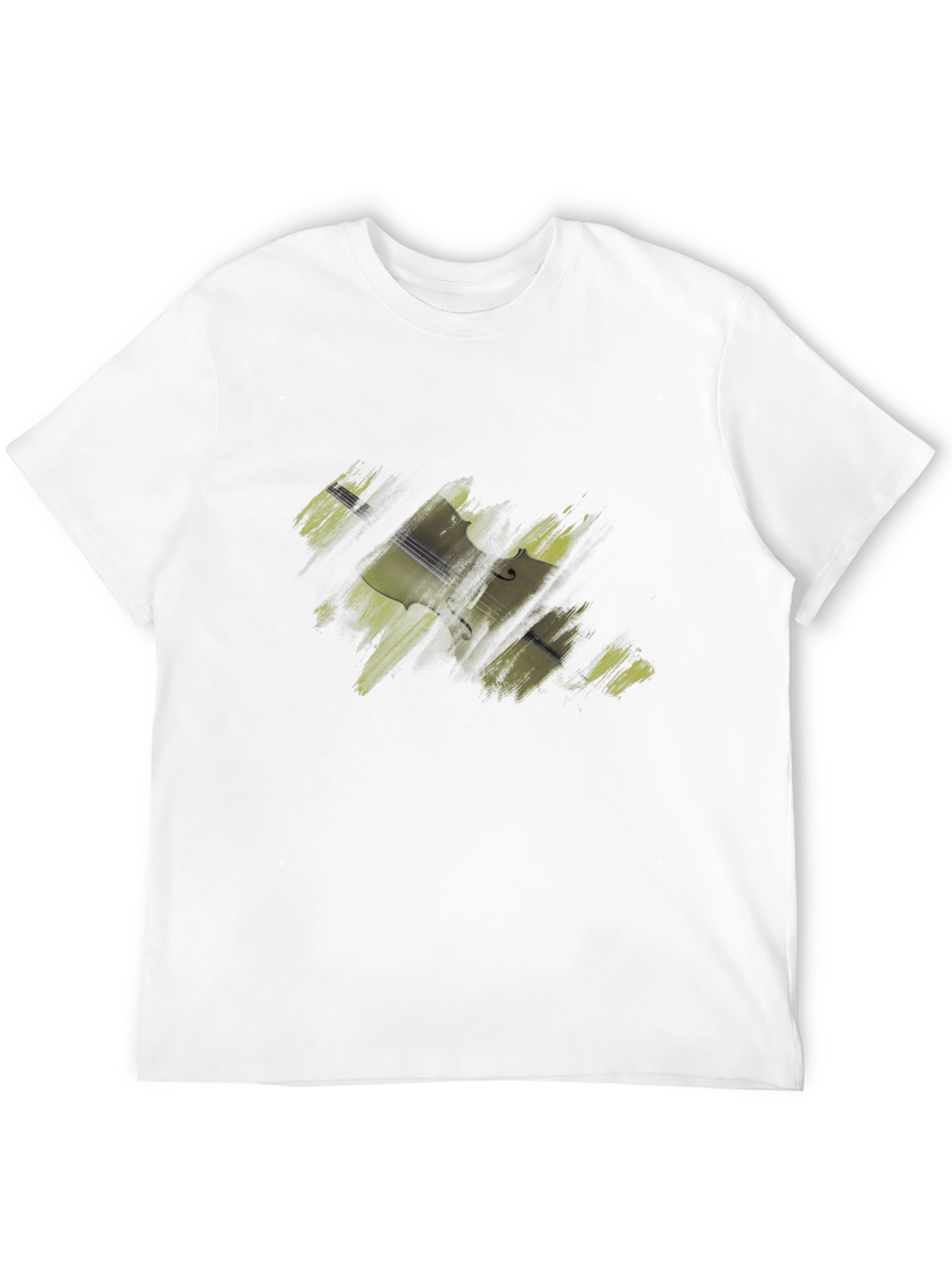 Abstract Cello Graphic Tee - Modern Art Style