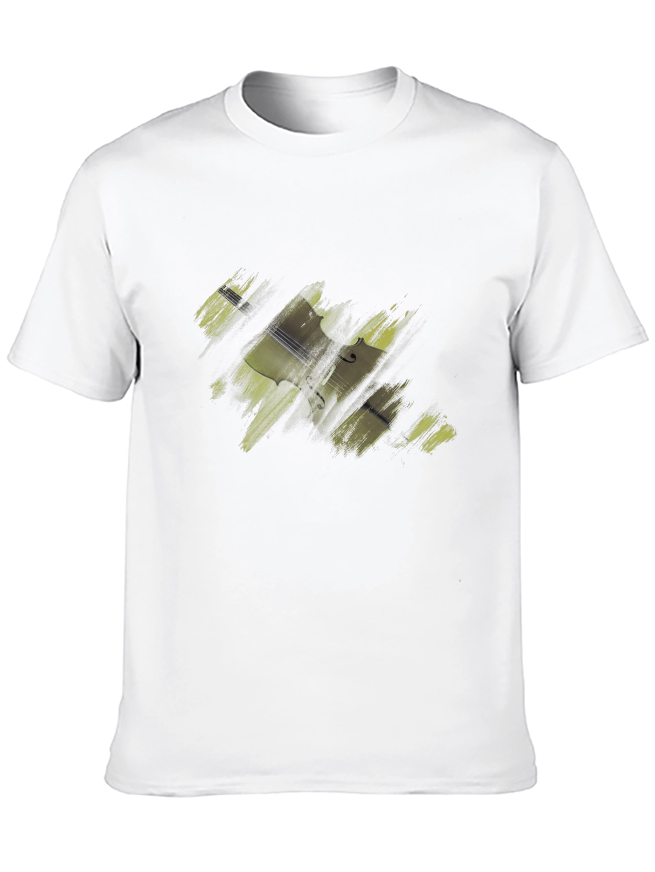 Abstract Cello Graphic Tee - Modern Art Style