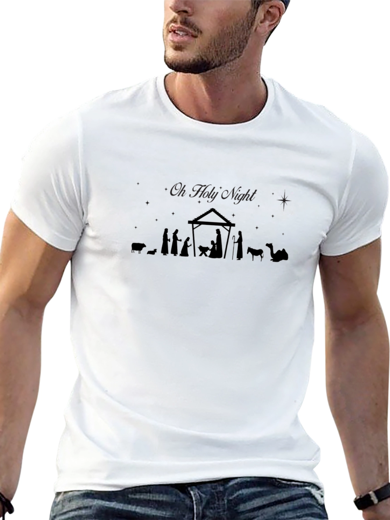 Oh Holy Night Nativity Scene T-Shirt