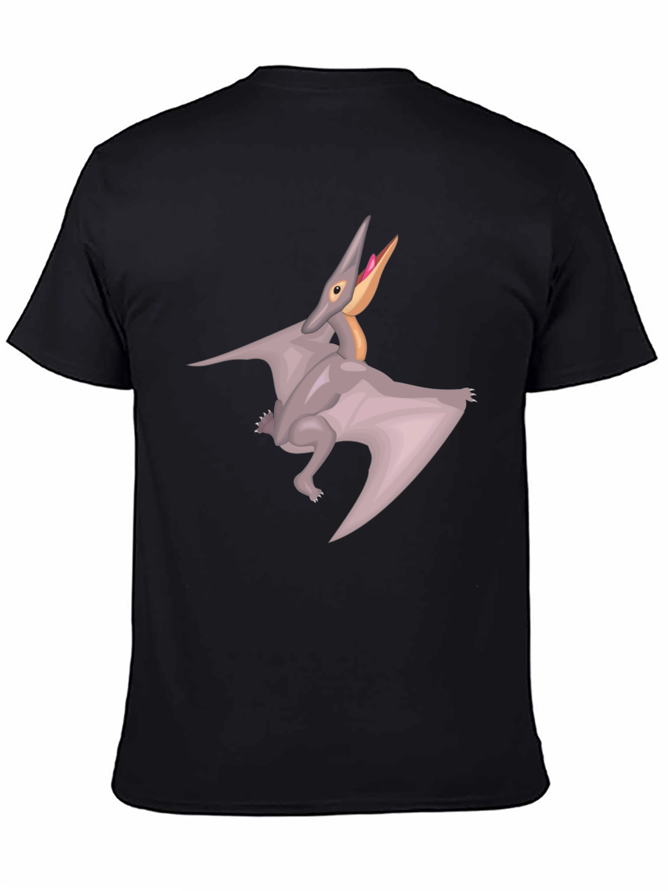 Pterodactyl Graphic T-Shirt - Black Dinosaur Tee