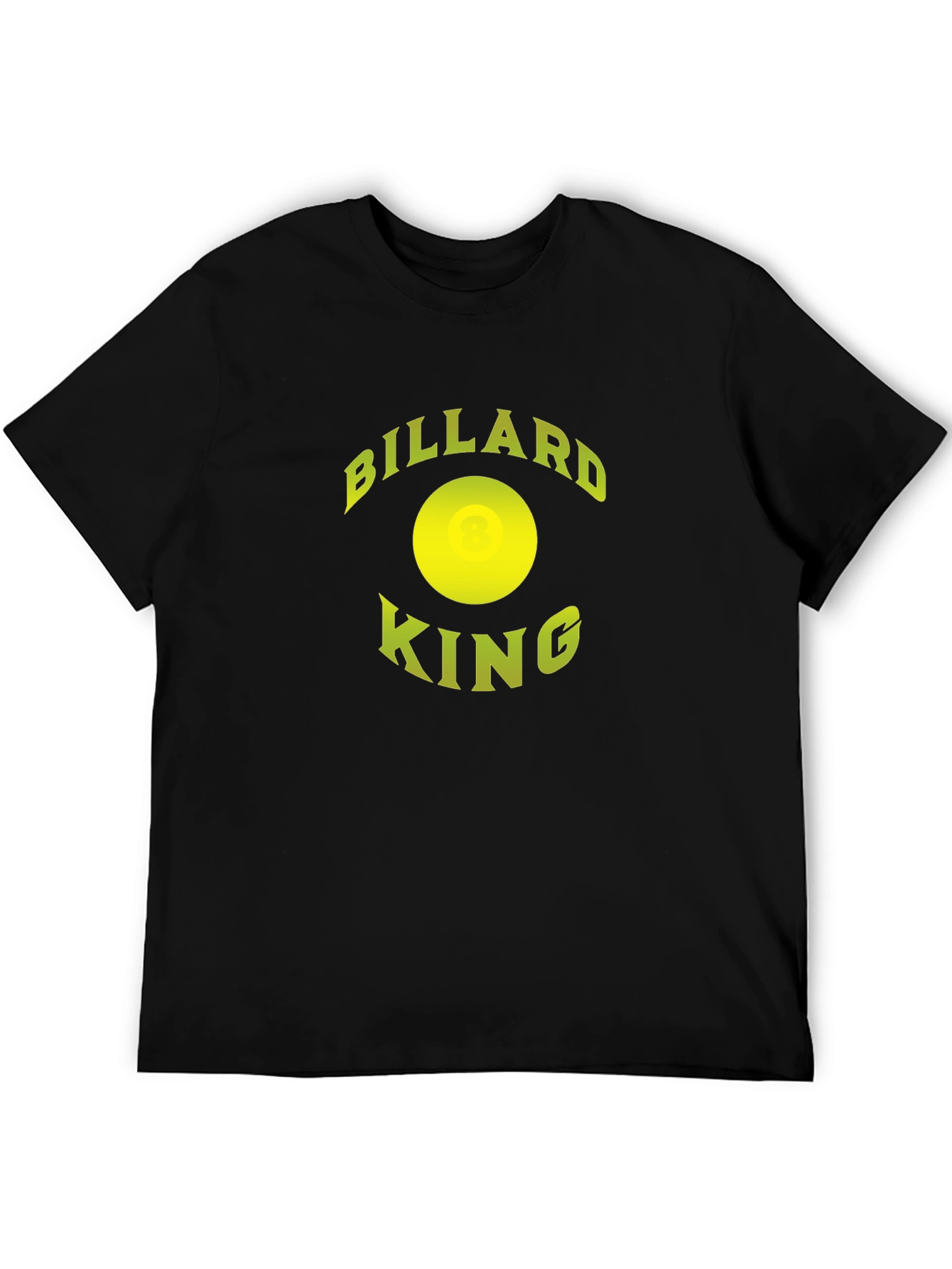 Billiard King Graphic Tee - Black Cotton T-Shirt
