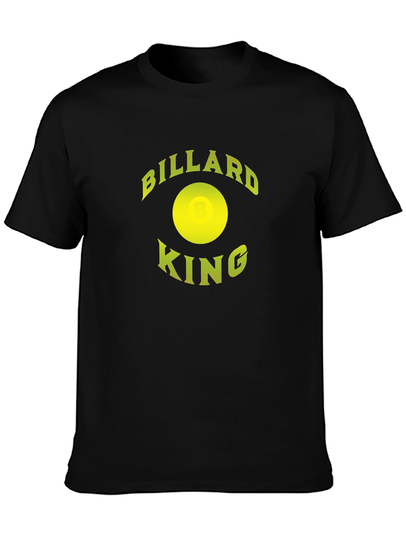Billiard King Graphic Tee - Black Cotton T-Shirt