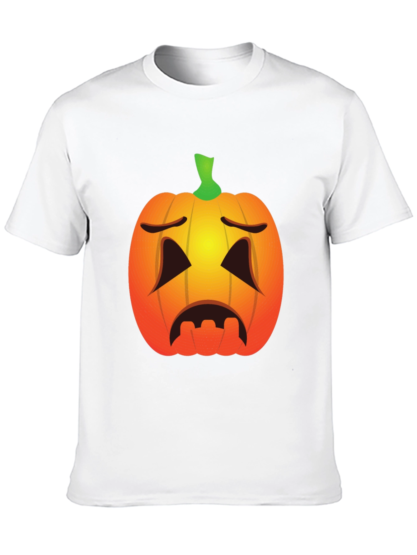 Sad Pumpkin Face Halloween T-Shirt