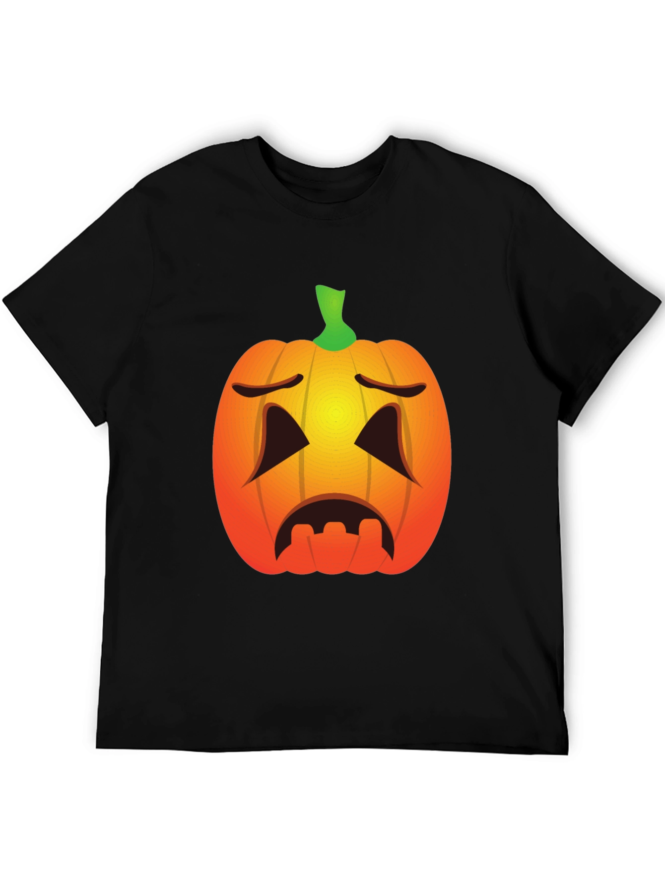 Sad Pumpkin Face Halloween T-Shirt