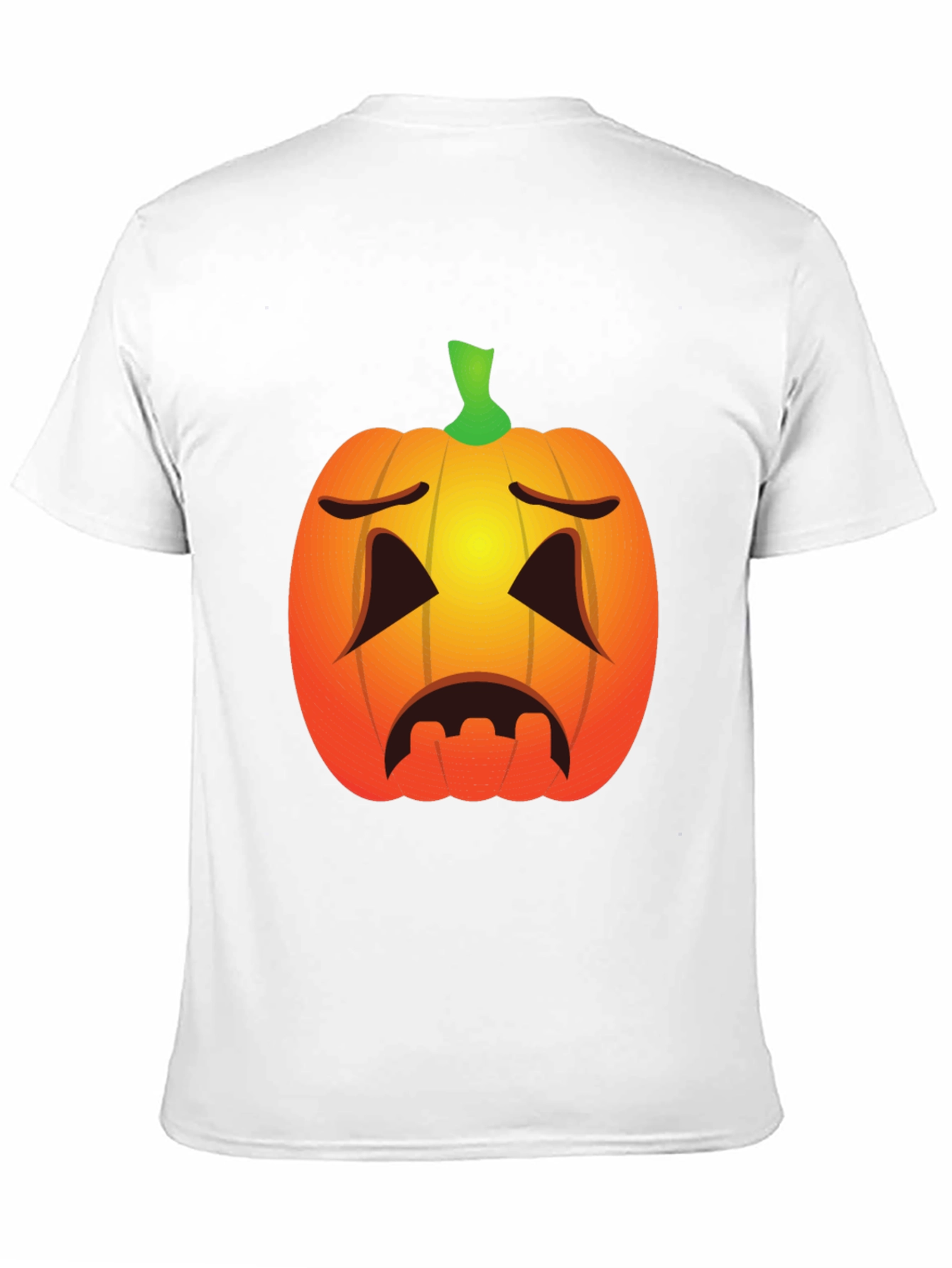 Sad Pumpkin Face Halloween T-Shirt