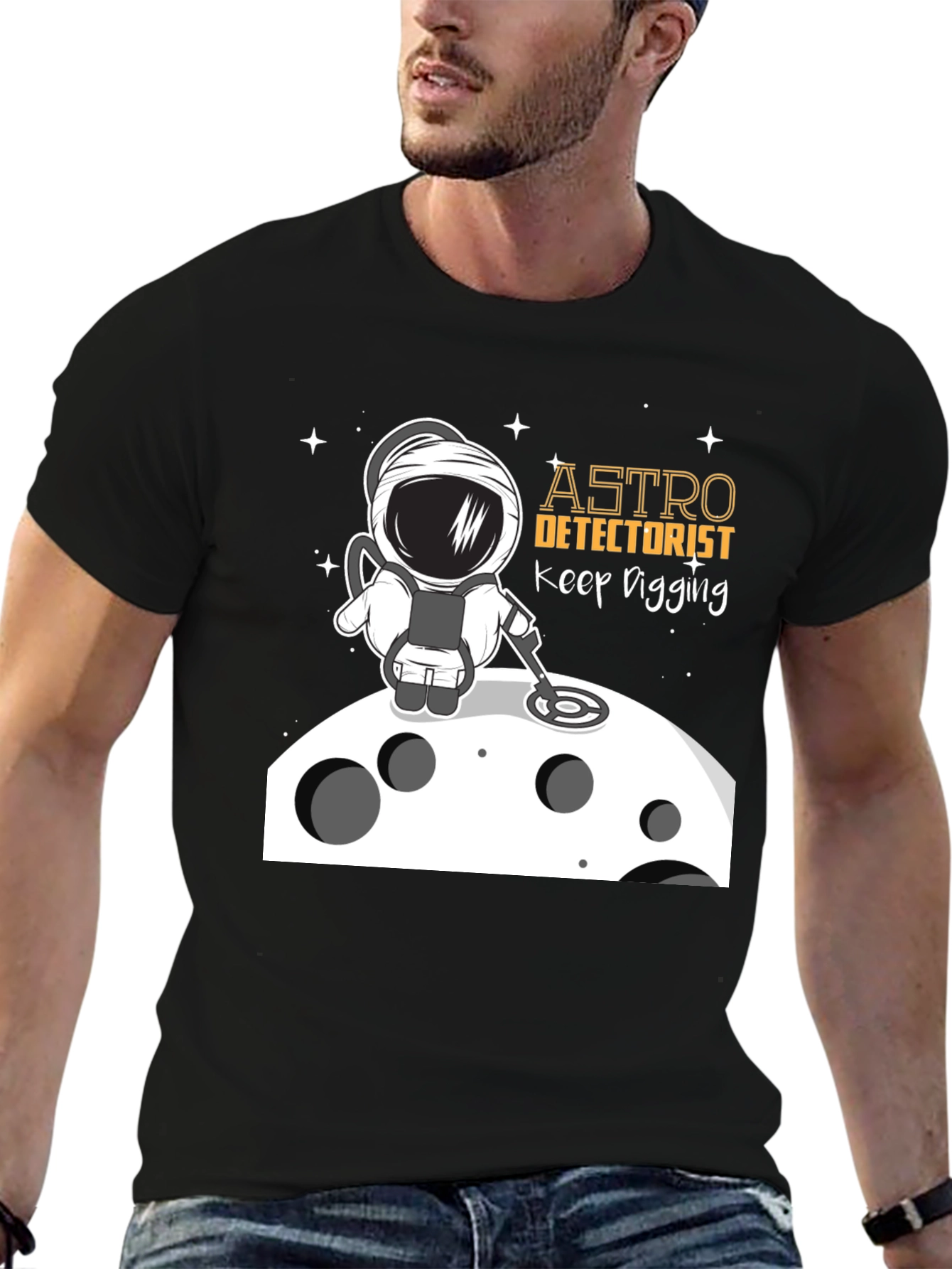 Astro Detectorist T-Shirt - Keep Digging Design