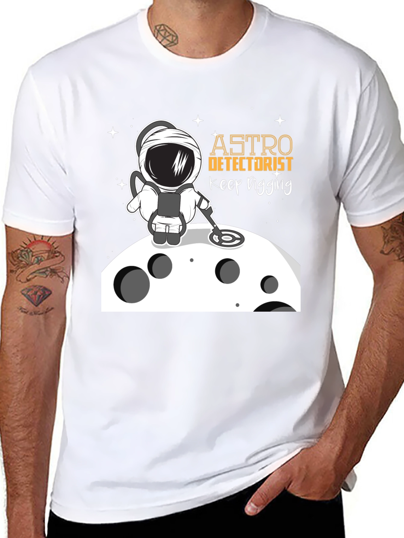 Astro Detectorist T-Shirt - Keep Digging Design