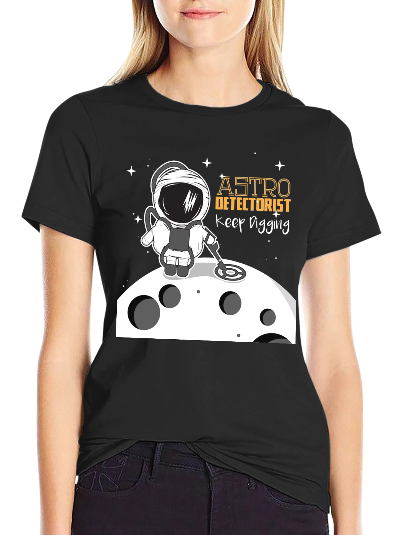 Astro Detectorist T-Shirt - Keep Digging Design