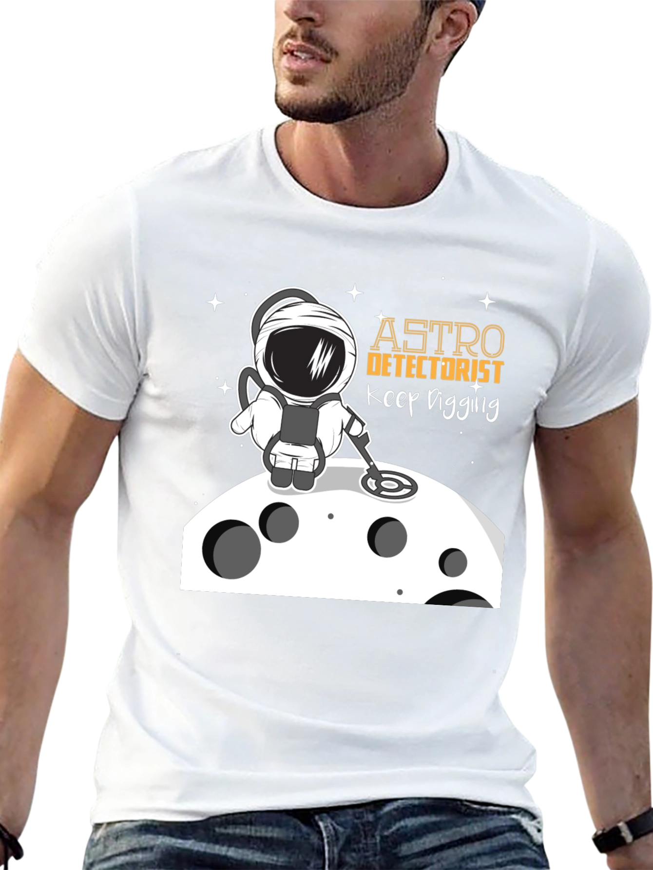 Astro Detectorist T-Shirt - Keep Digging Design