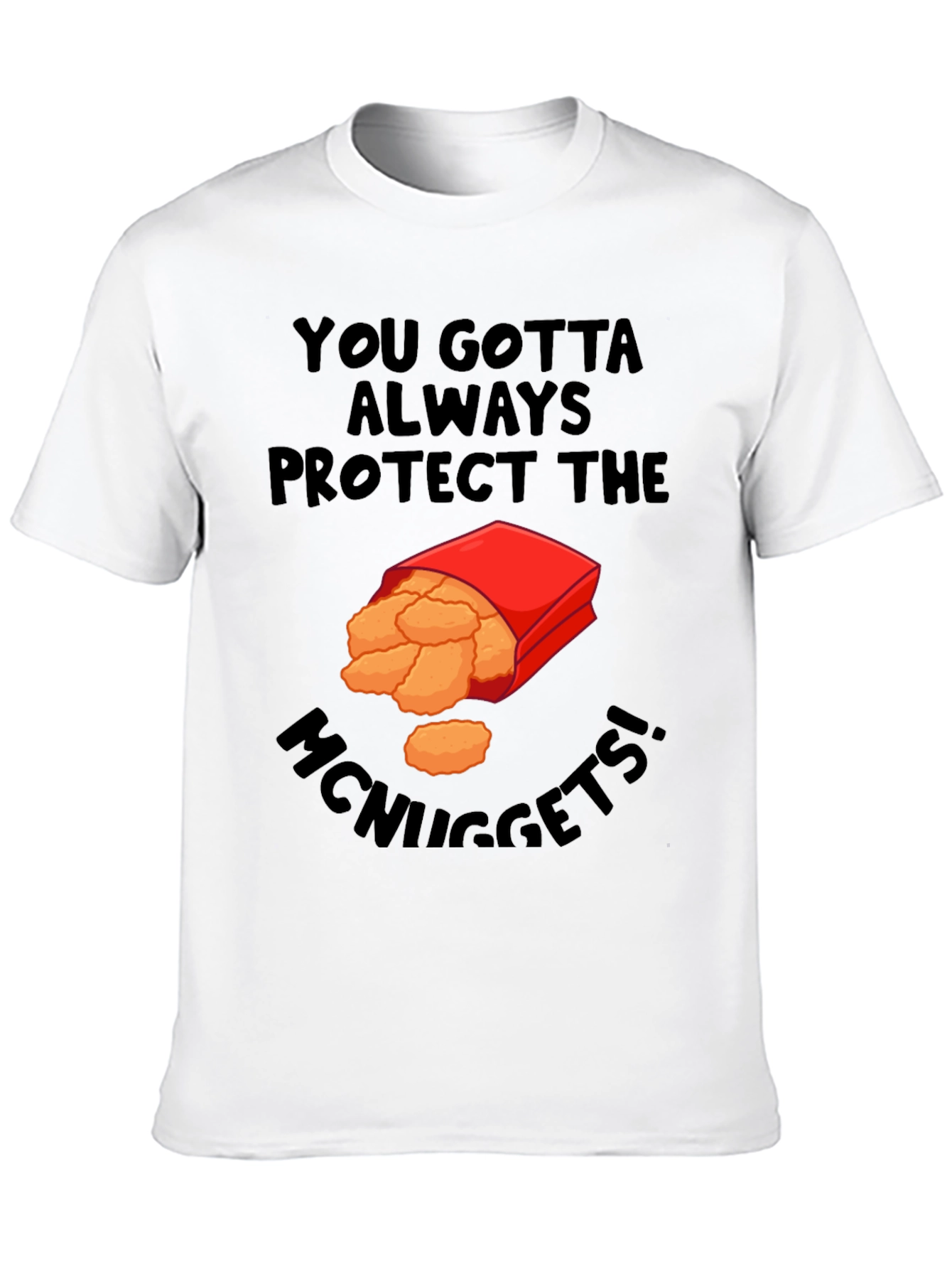 Protect McNuggets Graphic Tee - Unisex Black T-Shirt