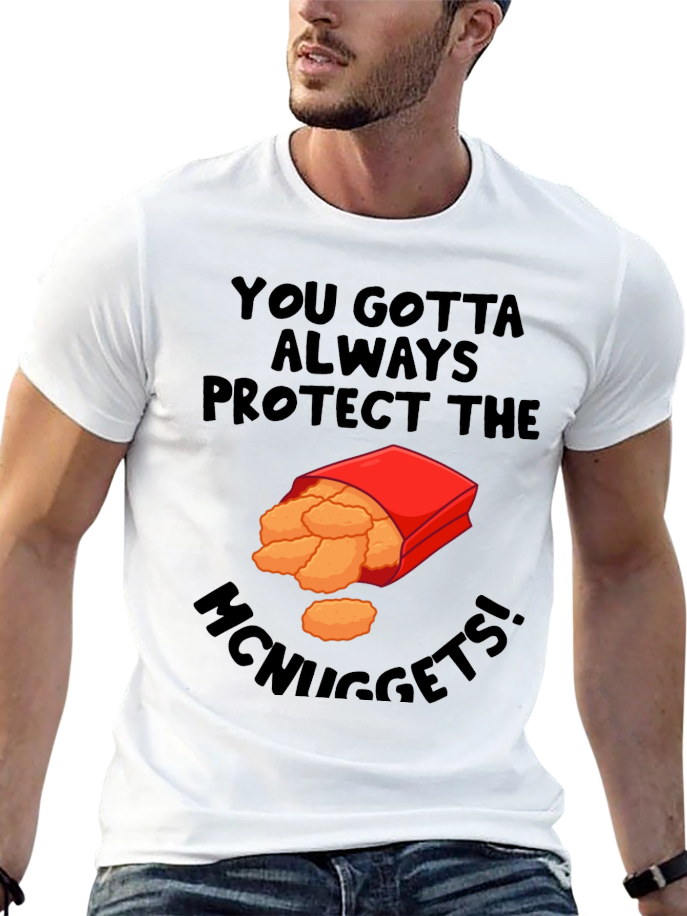 Protect McNuggets Graphic Tee - Unisex Black T-Shirt