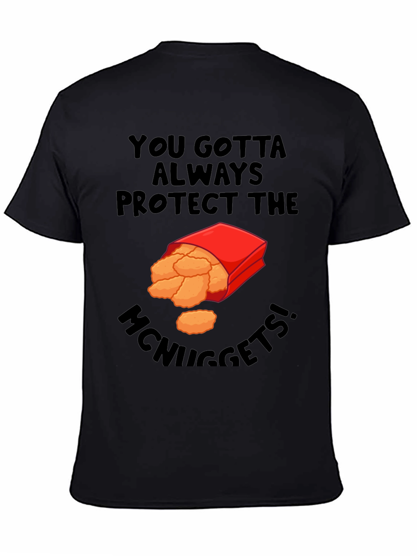 Protect McNuggets Graphic Tee - Unisex Black T-Shirt