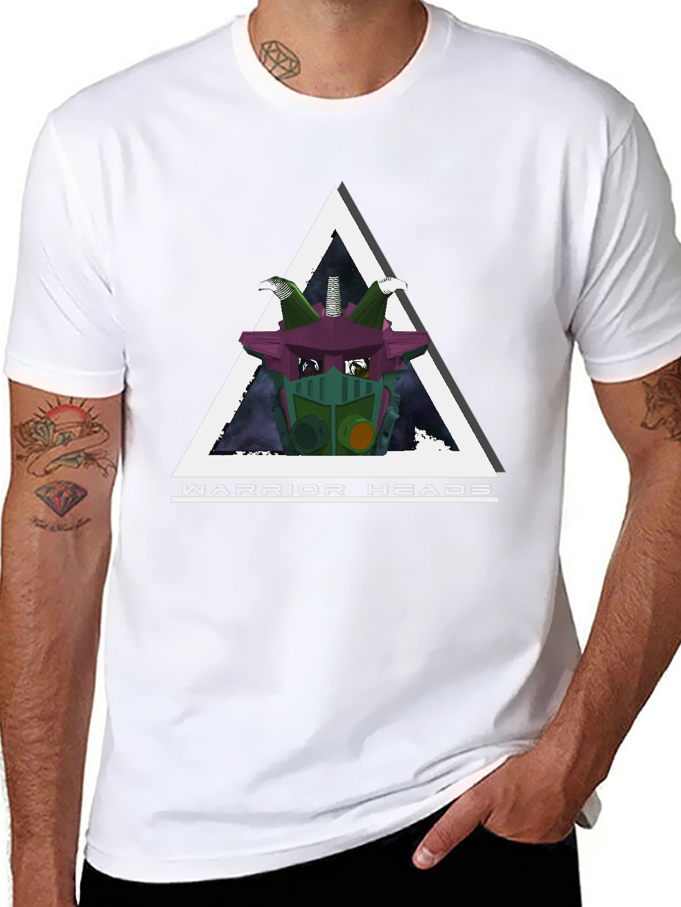 Warrior Heads Graphic T-Shirt - Stylish Design
