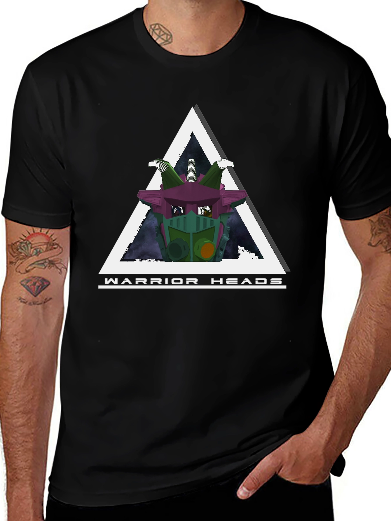 Warrior Heads Graphic T-Shirt - Stylish Design