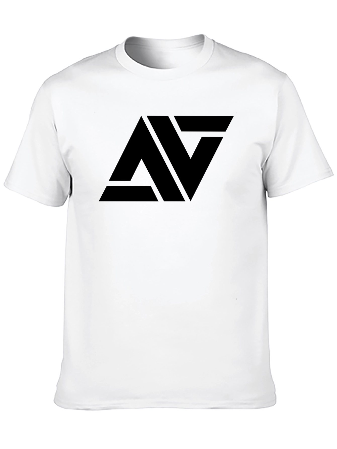 Mens Black T-Shirt with Bold Abstract Graphic