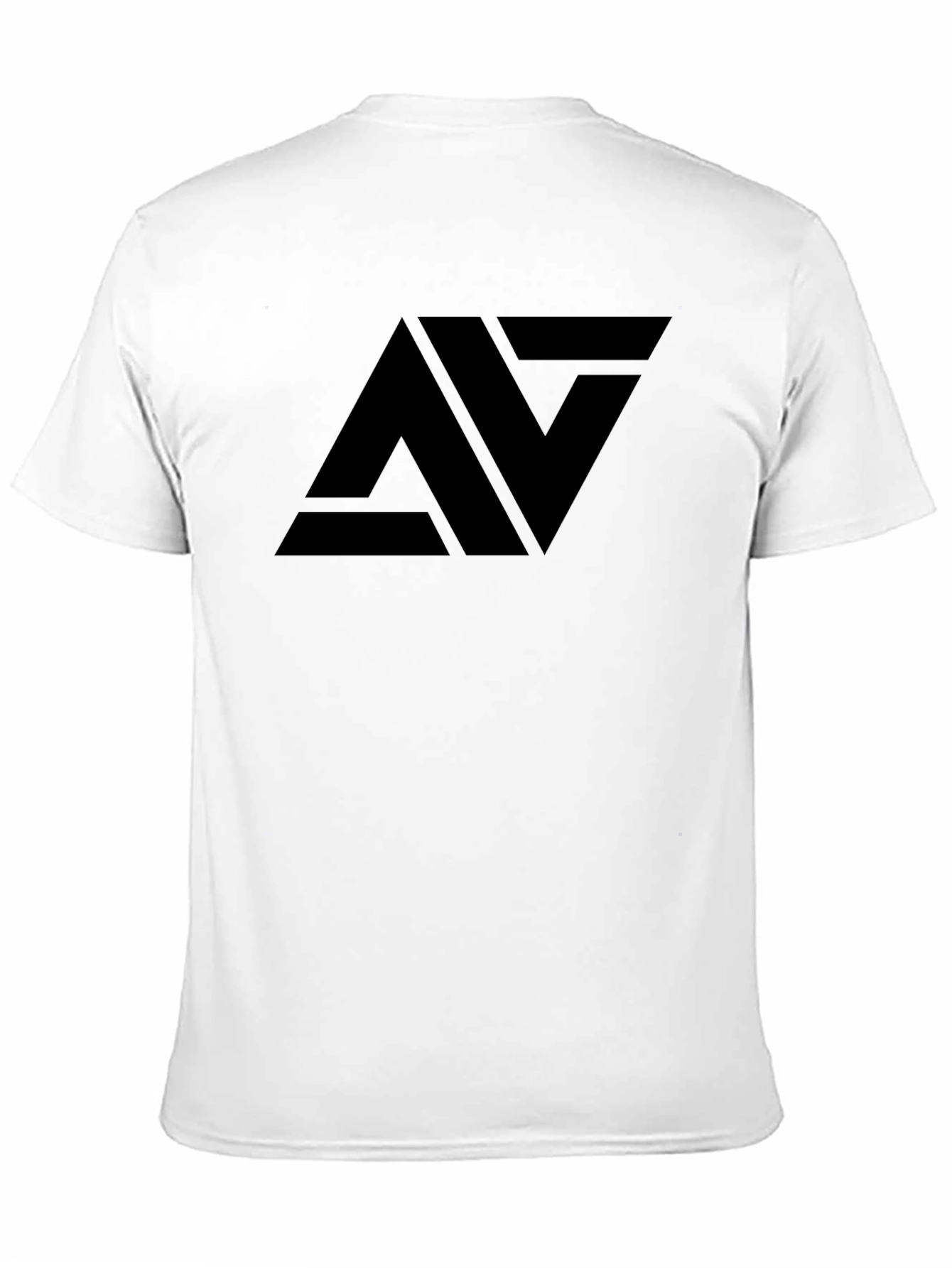 Mens Black T-Shirt with Bold Abstract Graphic
