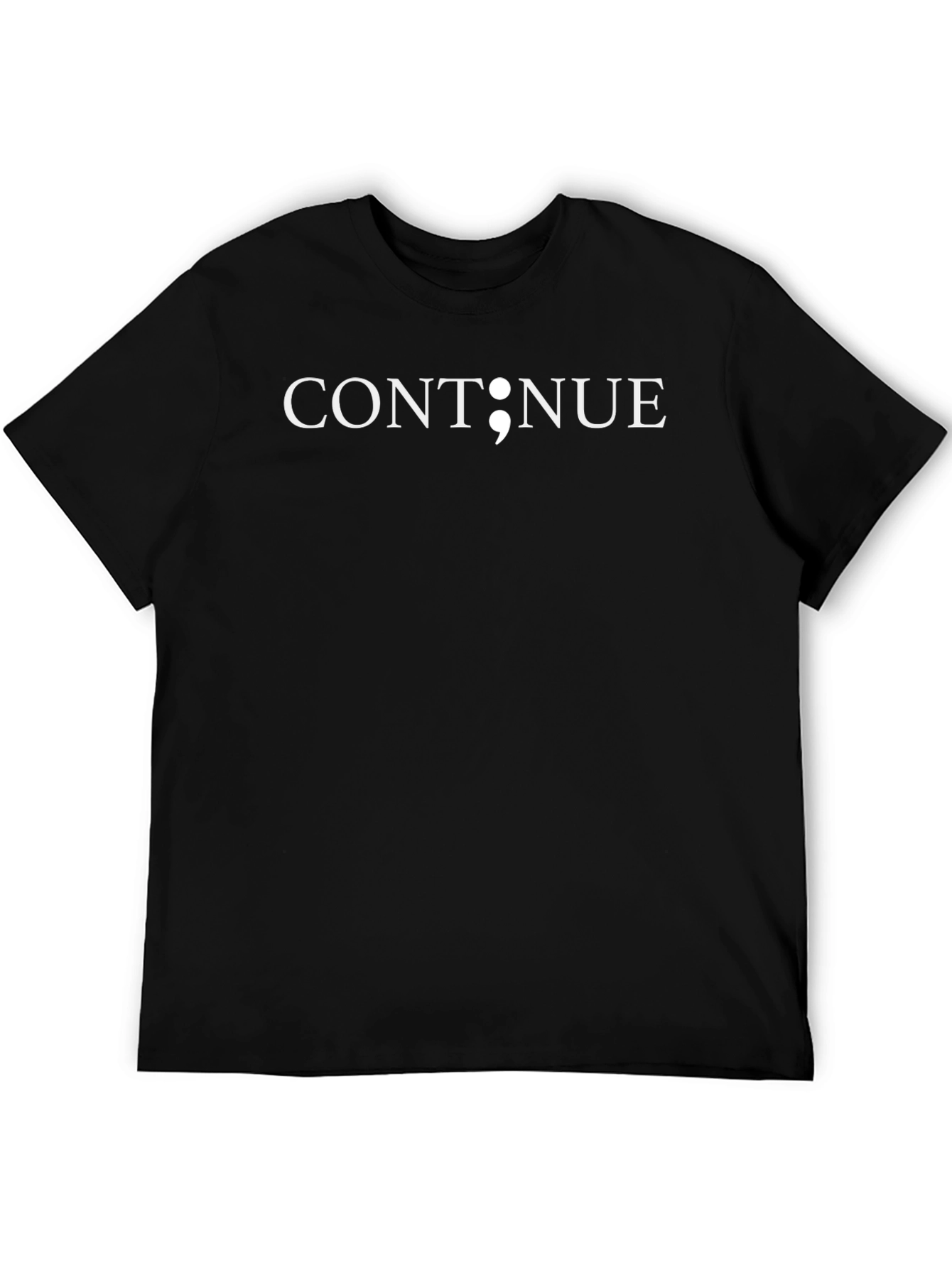 Semicolon Continue Graphic Tee - Mental Health Awareness Shirt