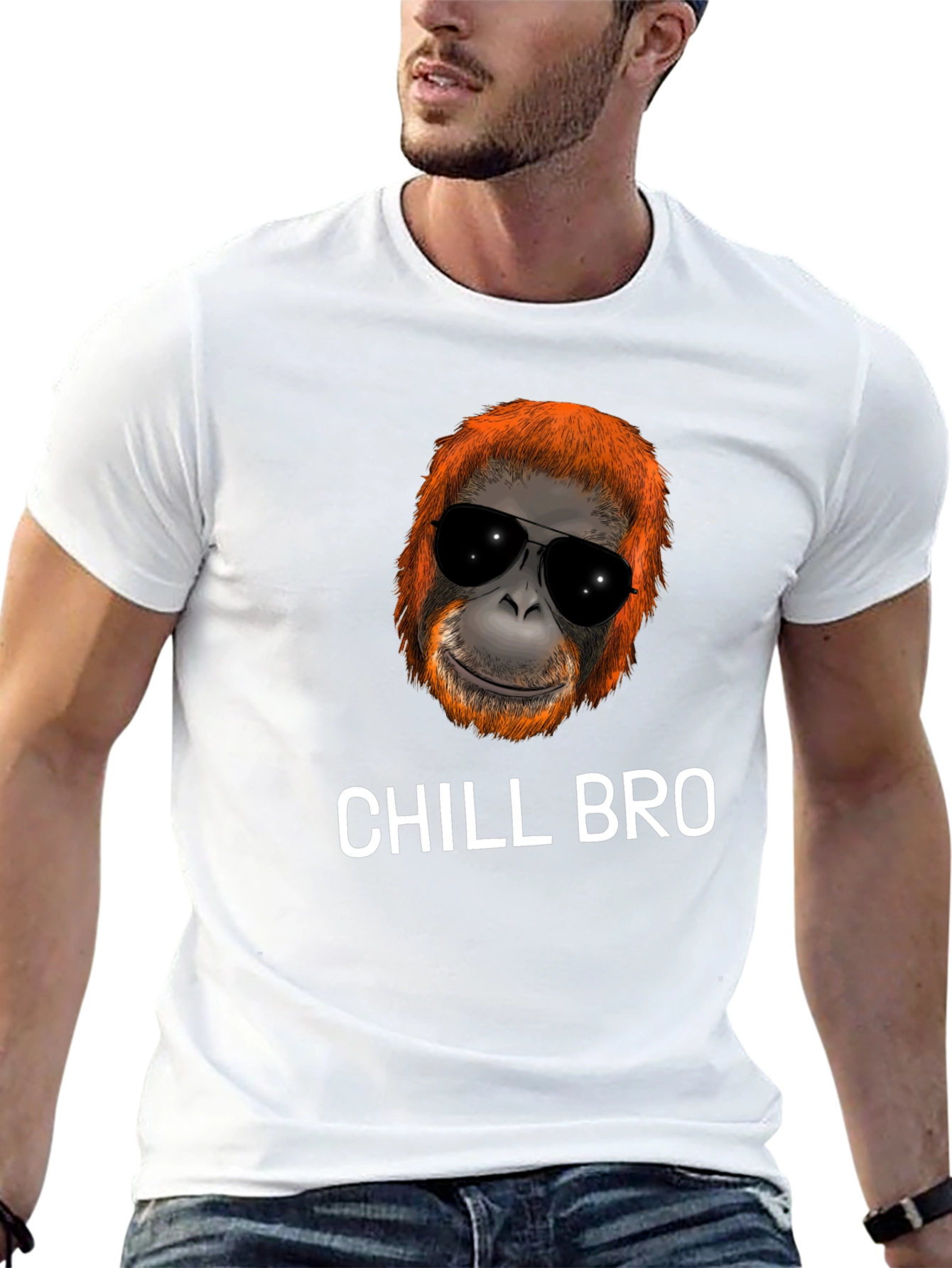 Chill Bro Monkey Graphic Tee - Cool Casual Style