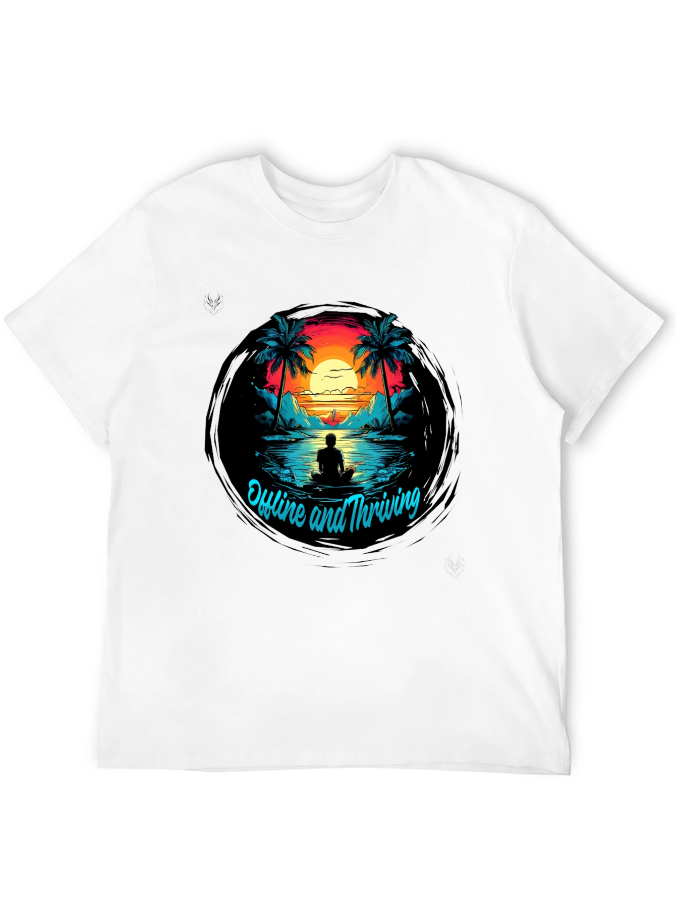 Offline and Thriving Tee - Tropical Meditation Vibe