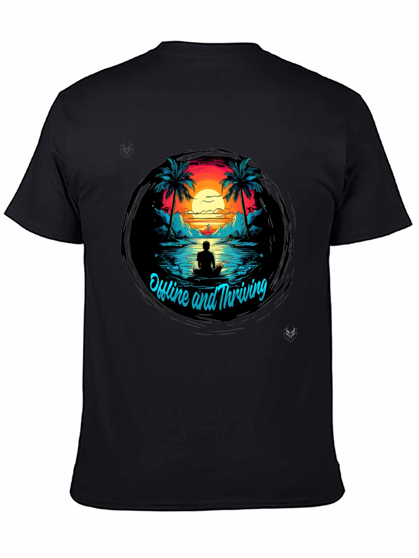 Offline and Thriving Tee - Tropical Meditation Vibe