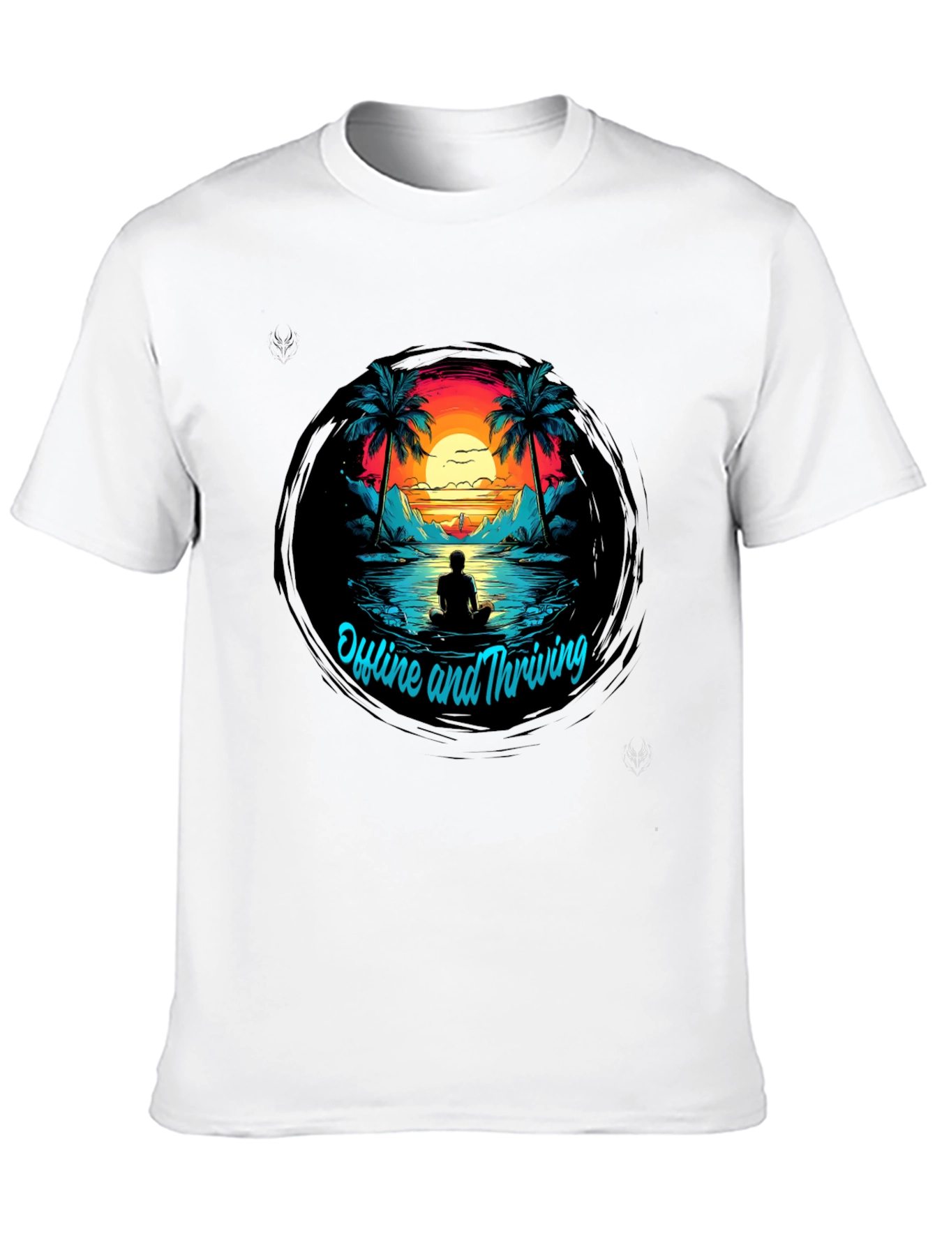 Offline and Thriving Tee - Tropical Meditation Vibe