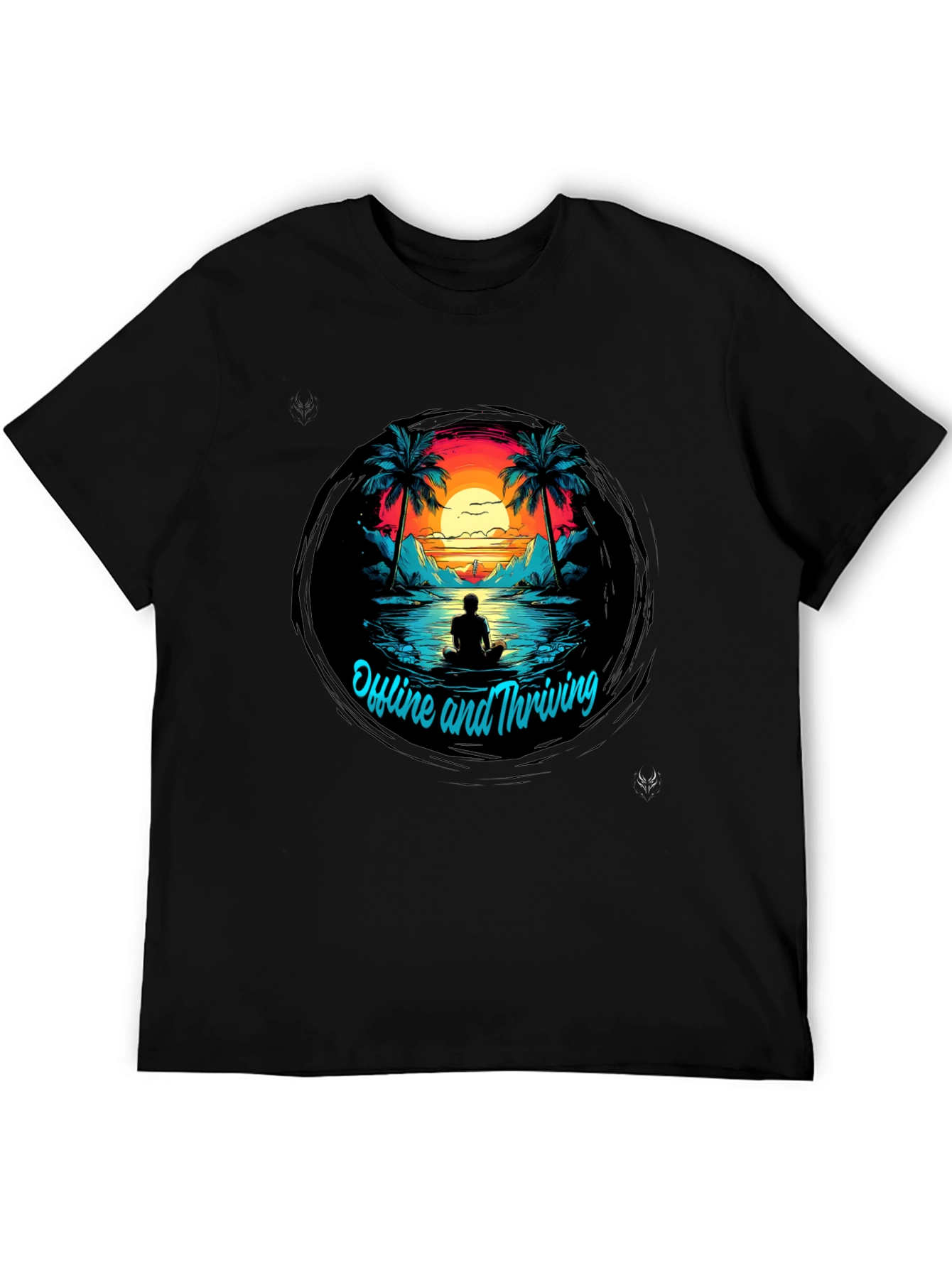 Offline and Thriving Tee - Tropical Meditation Vibe