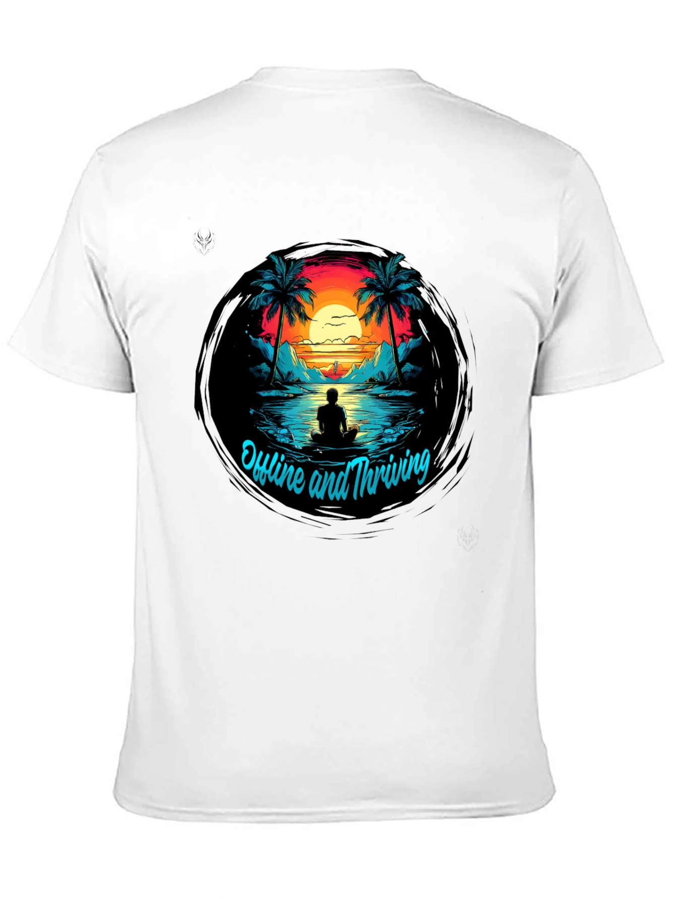 Offline and Thriving Tee - Tropical Meditation Vibe