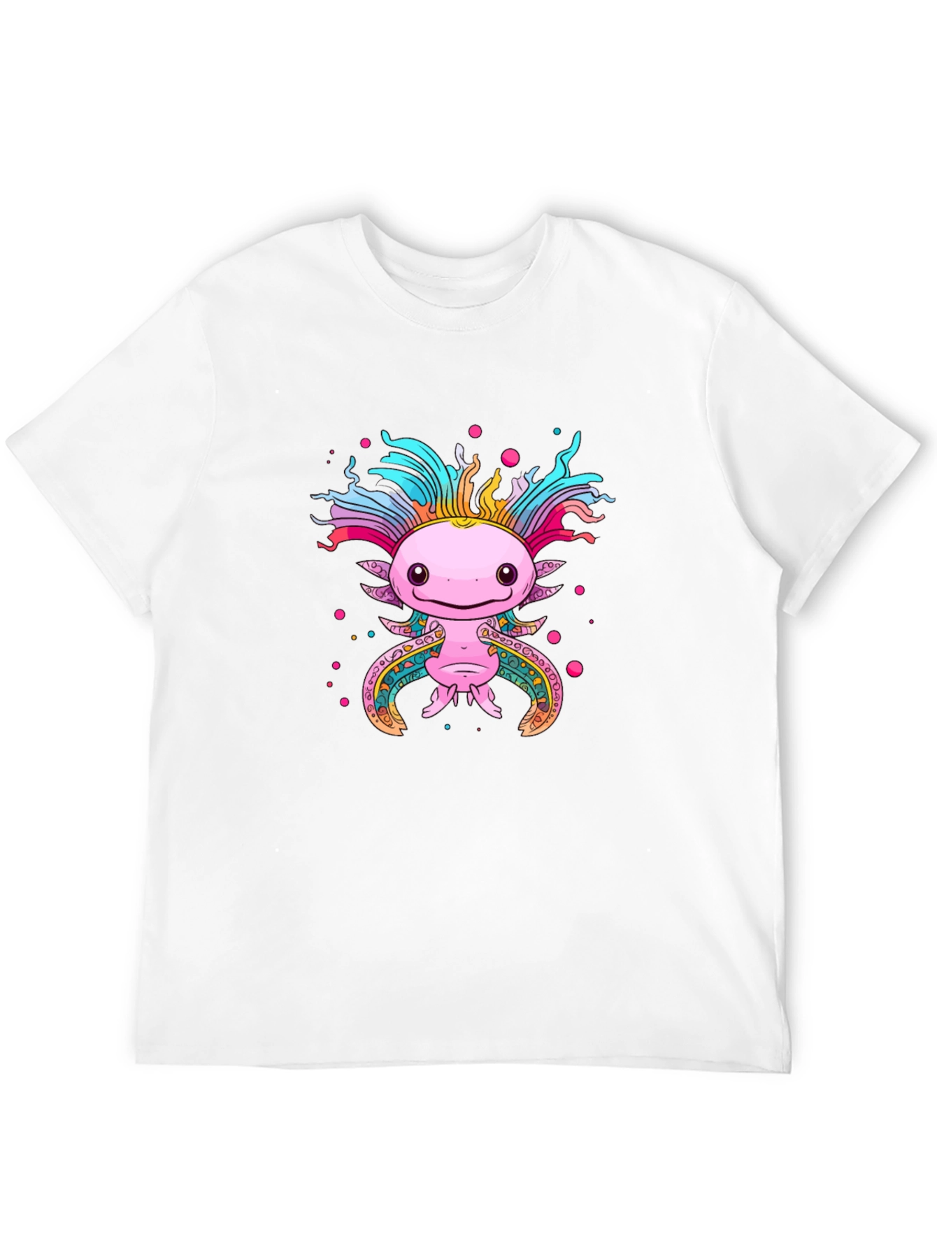 Axolotl Graphic Black T-Shirt Cute Salamander Tee