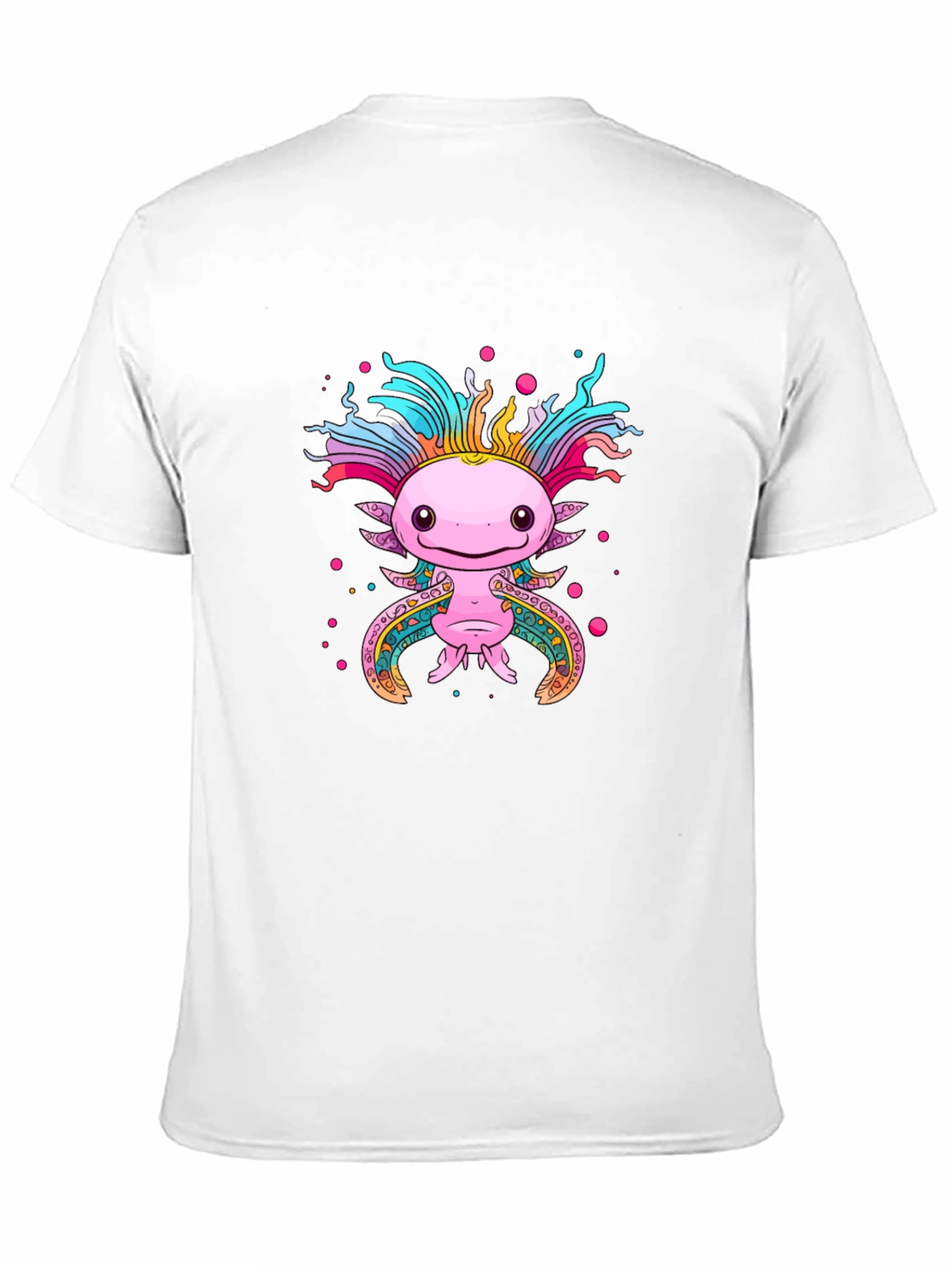 Axolotl Graphic Black T-Shirt Cute Salamander Tee