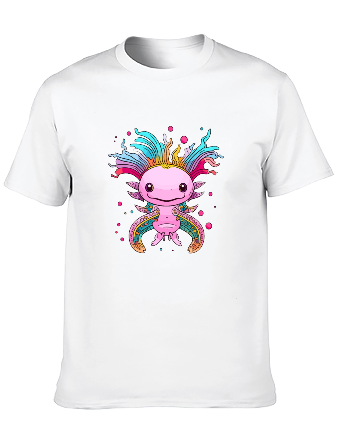 Axolotl Graphic Black T-Shirt Cute Salamander Tee