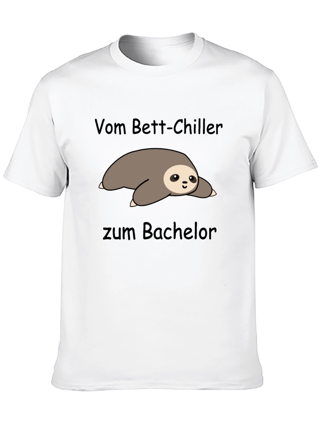 Sloth Bachelor Black T-Shirt
