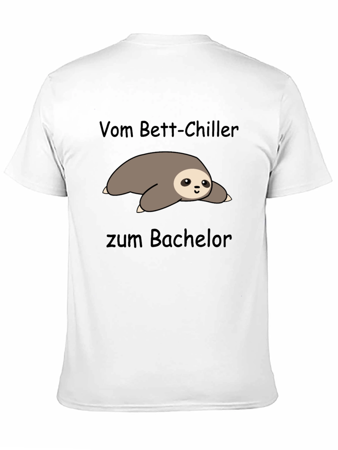 Sloth Bachelor Black T-Shirt