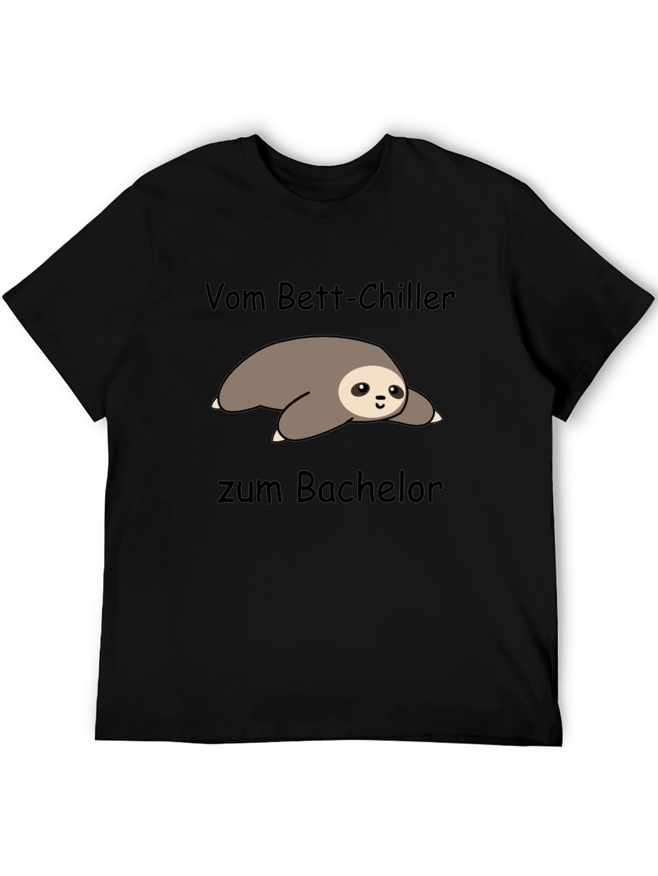 Sloth Bachelor Black T-Shirt