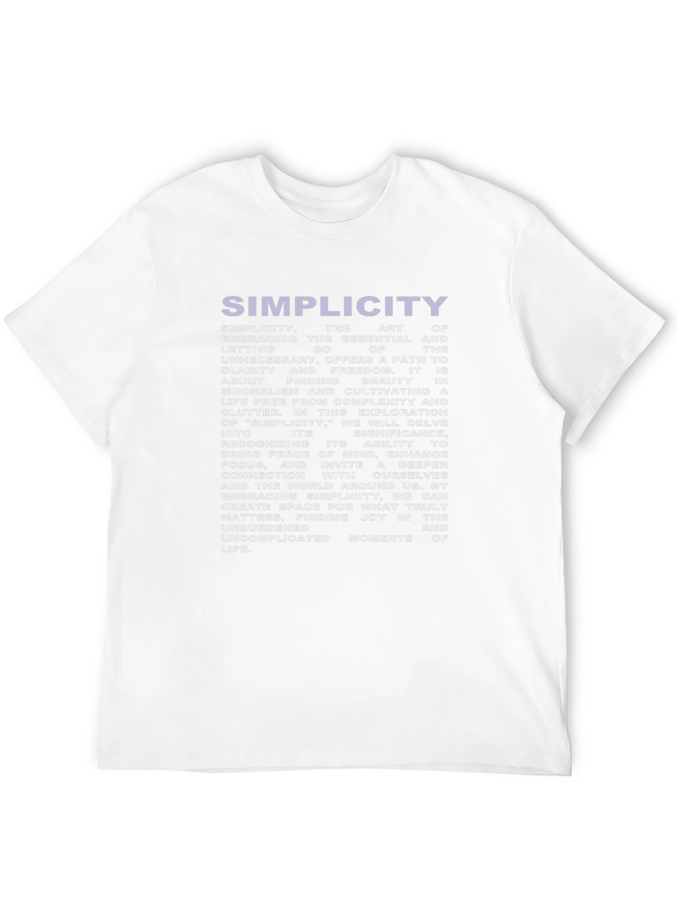 Simplicity T-Shirt - Minimalist Philosophy Tee