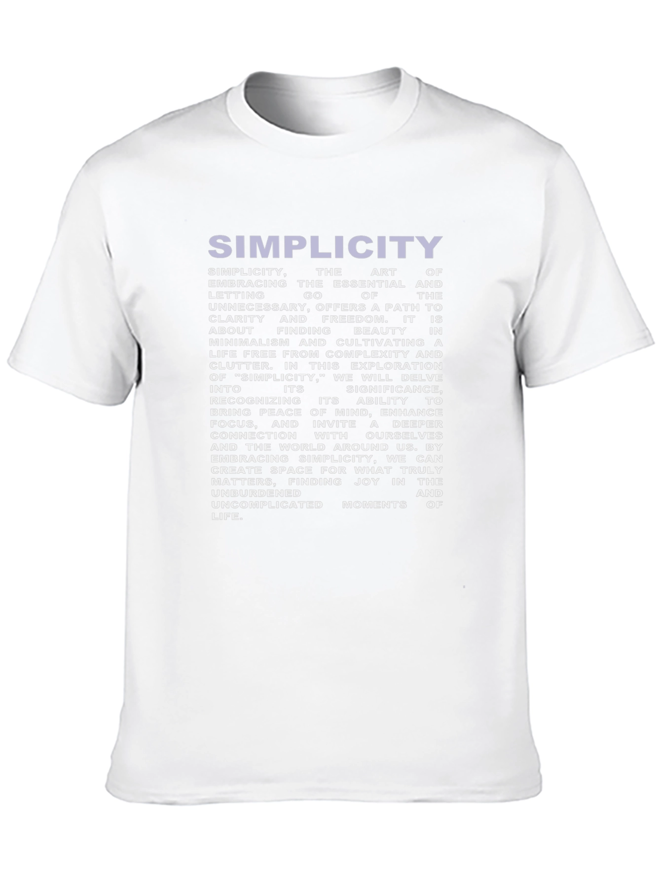 Simplicity T-Shirt - Minimalist Philosophy Tee