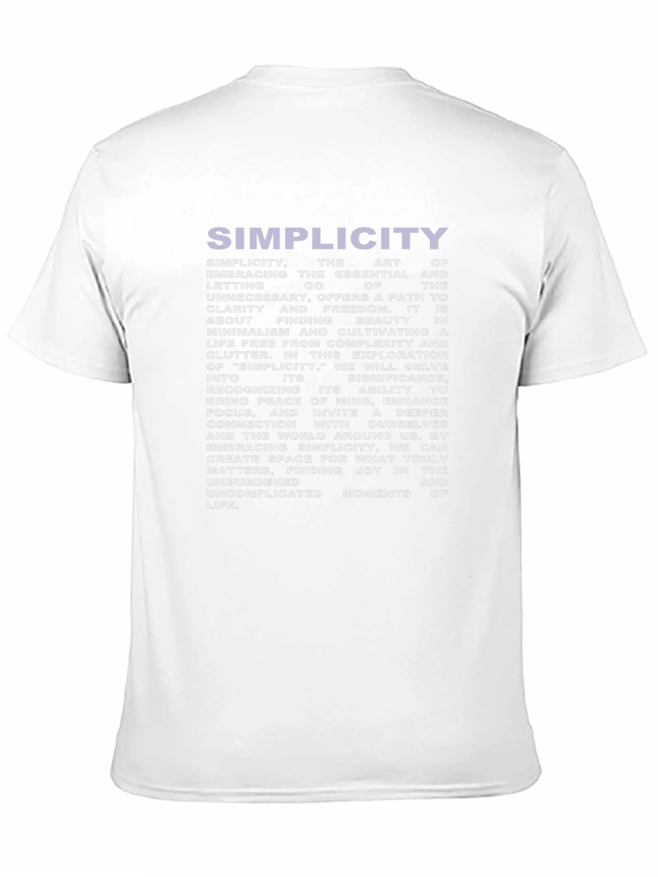 Simplicity T-Shirt - Minimalist Philosophy Tee