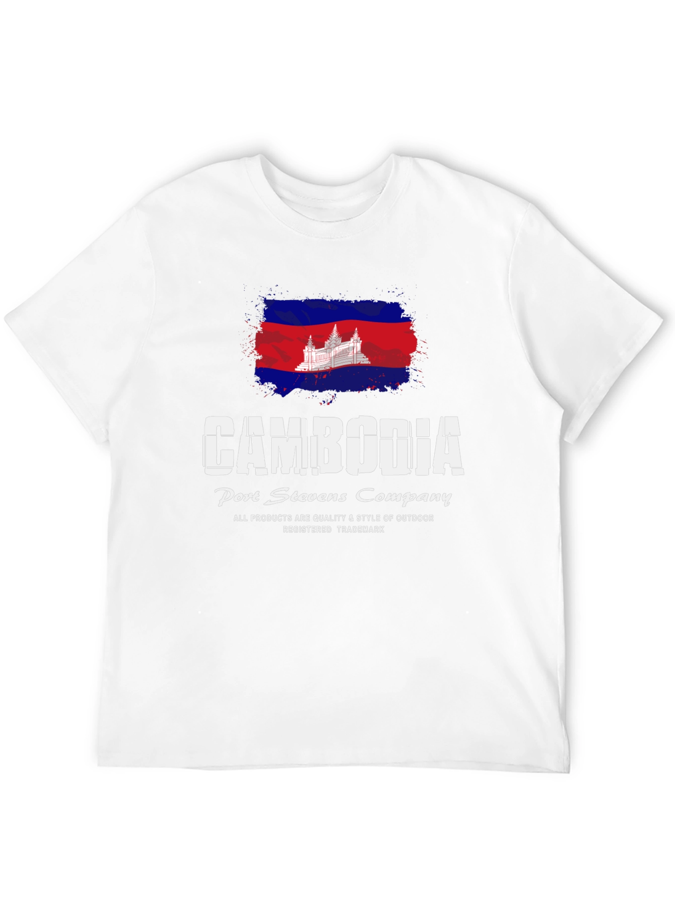 Cambodia Flag Graphic Tee - Port Stevens Company