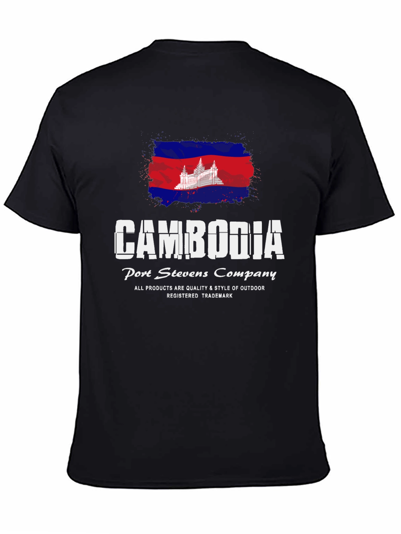 Cambodia Flag Graphic Tee - Port Stevens Company