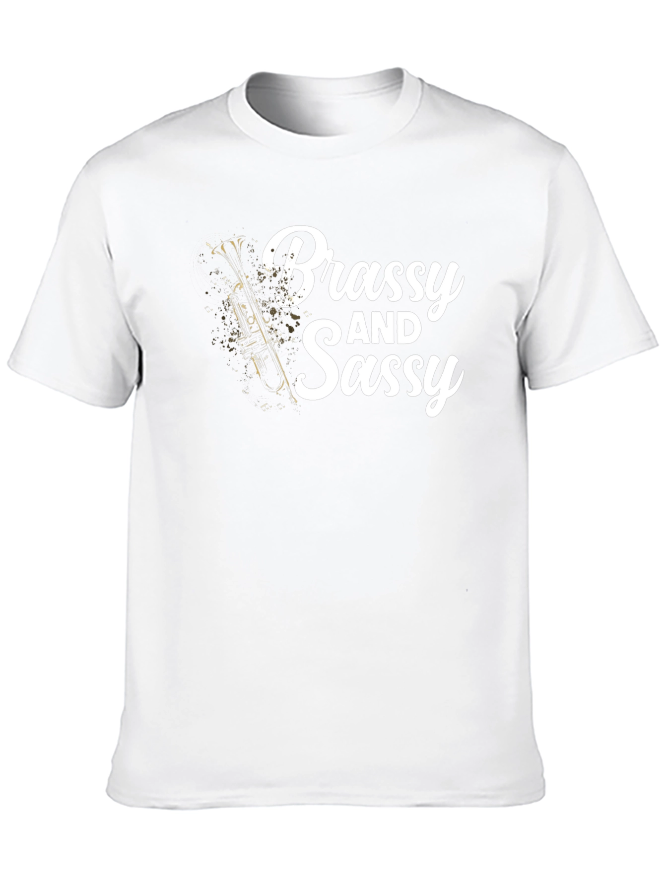 Brassy and Sassy Mens Black Graphic T-Shirt