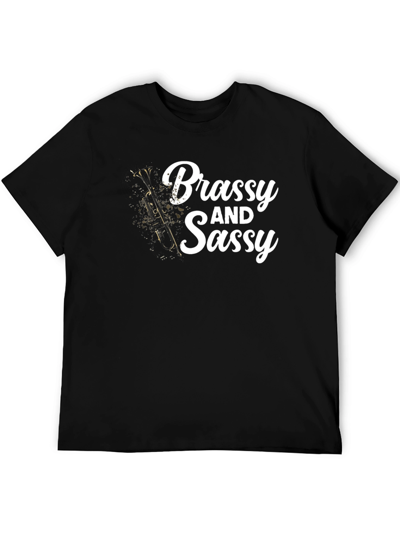 Brassy and Sassy Mens Black Graphic T-Shirt