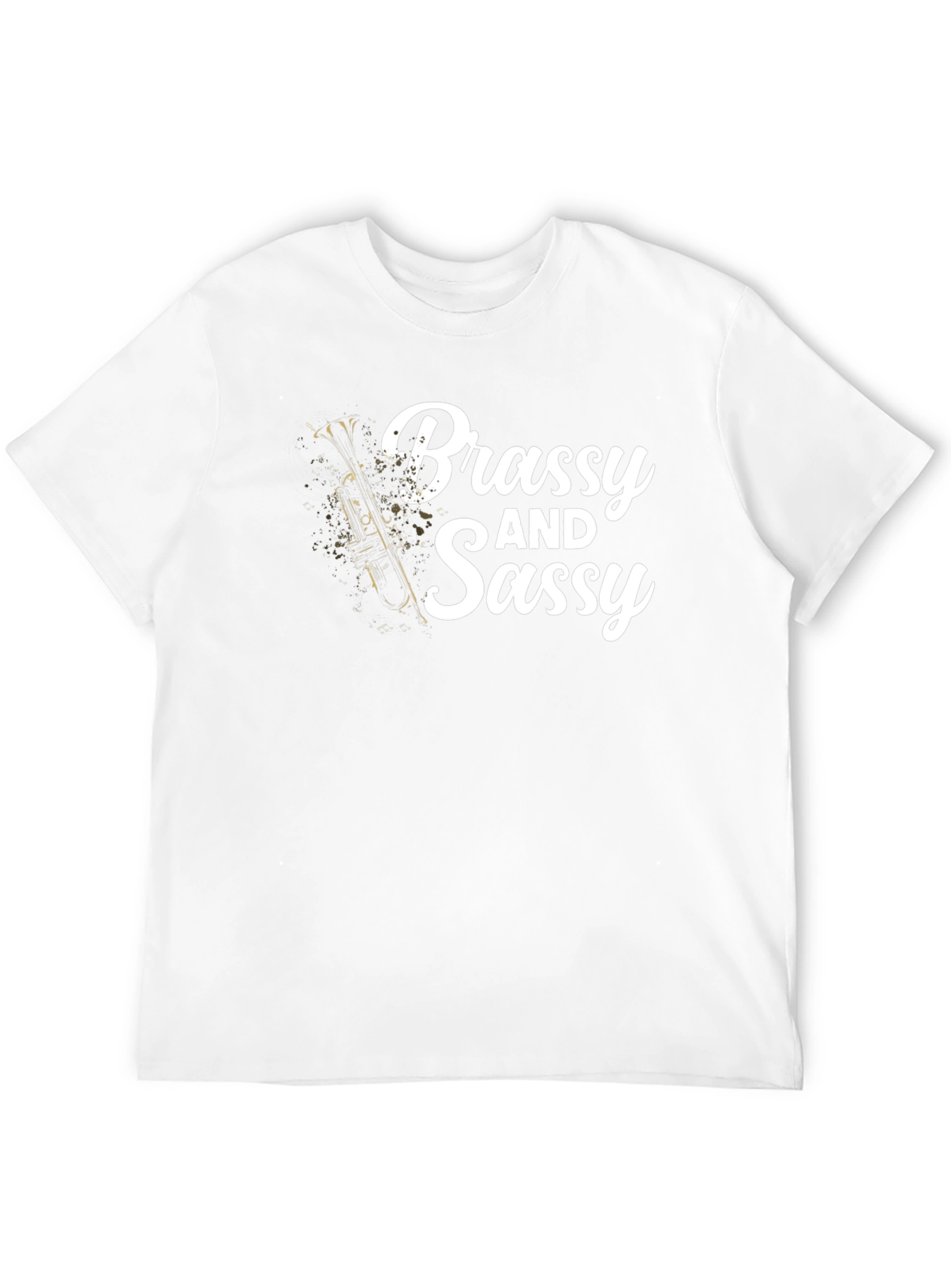 Brassy and Sassy Mens Black Graphic T-Shirt