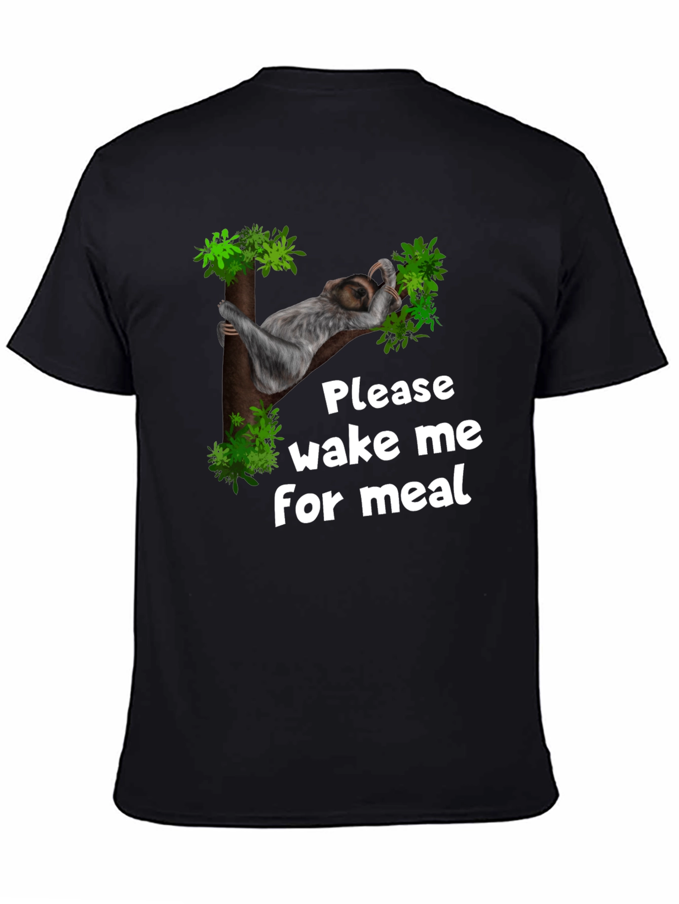 Wake Me For Meal Sloth Graphic Tee