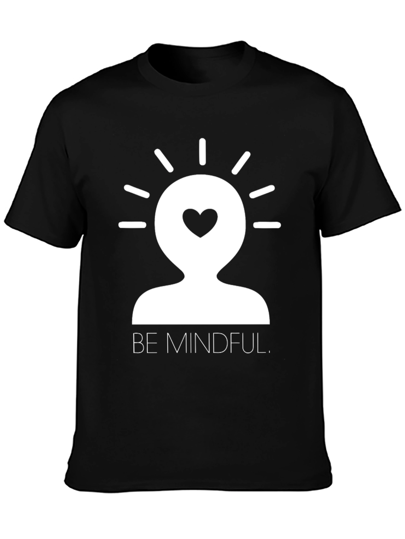 Be Mindful Graphic Tee - Black Cotton T-Shirt