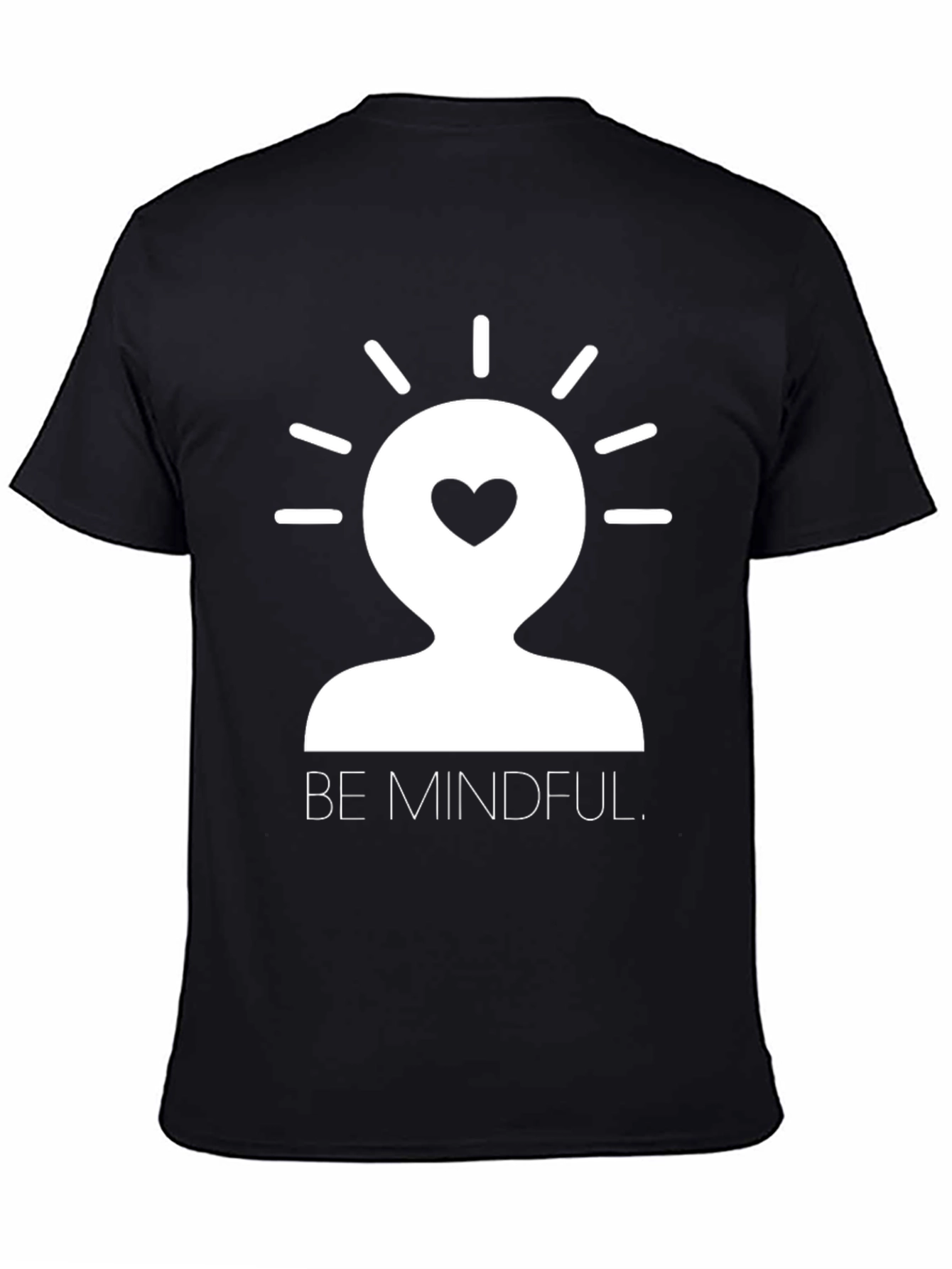 Be Mindful Graphic Tee - Black Cotton T-Shirt