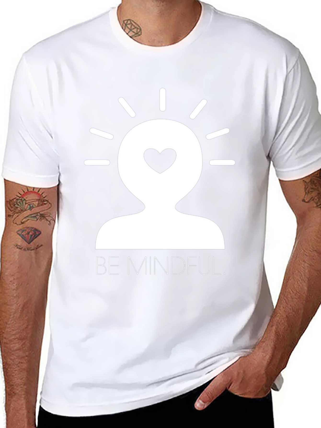 Be Mindful Graphic Tee - Black Cotton T-Shirt